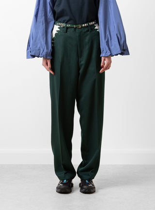 Embroidery Western Trousers Green by TOGA PULLA | Couverture & The Garbstore