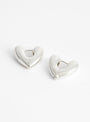 Small Heart Silver Hoop Earrings Annika Inez