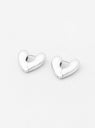 Small Heart Silver Hoop Earrings