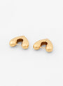Small Heart Gold-Plated Hoop Earrings At Couverture & The Garbstore By Annika Inez Rear Profile