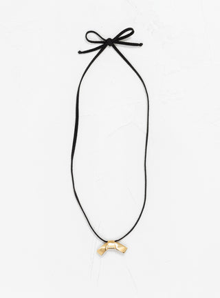 Petite Cravat Gold Necklace Black by Annika Inez | Couverture & The Garbstore