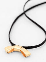 Petite Cravat Gold Necklace Black by Annika Inez | Couverture & The Garbstore