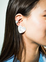 Heart Silver Earcuff At Couverture & The Garbstore By Annika Inez Front Shot