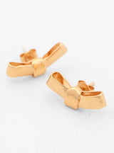 Petite Cravat Gold Earrings by Annika Inez | Couverture & The Garbstore
