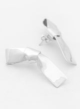 Large Cravat Silver Earrings by Annika Inez | Couverture & The Garbstore