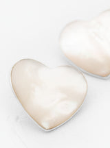 Pearl Heart Silver Earrings by Annika Inez | Couverture & The Garbstore