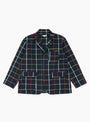 Loiter Jacket Navy Windowpane At Couverture & The Garbstore By Engineered Garments Front Shot