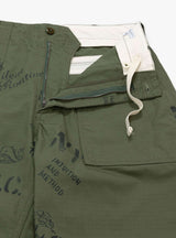 Graffiti Print Fatigue Pant Olive by Engineered Garments | Couverture & The Garbstore