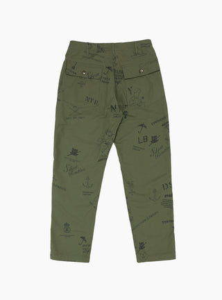 Graffiti Print Fatigue Pant Olive by Engineered Garments | Couverture & The Garbstore