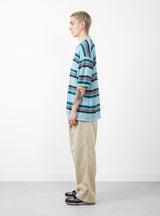 Stripe Polo Sweater Sax by nanamica | Couverture & The Garbstore