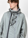 Air Circulation System Rain Jacket Battleship Grey At Couverture & The Garbstore By meanswhile Model Shot Close up view