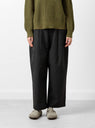 Pleated Trousers Black Stripe Edition