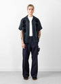 Cotton Cargo Trousers Navy At Couverture & The Garbstore By TOGA VIRILIS Model Shot