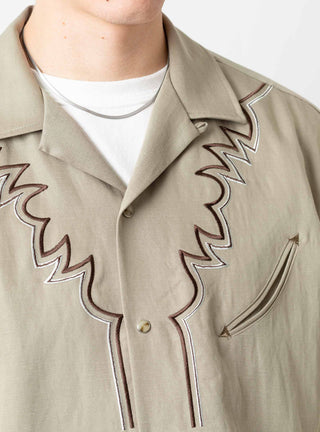 Embroidered Western Shirt Beige by TOGA VIRILIS | Couverture & The Garbstore