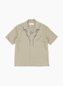 Embroidered Western Shirt Beige At Couverture & The Garbstore By TOGA VIRILIS Front Shot