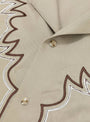 Embroidered Western Shirt Beige At Couverture & The Garbstore By TOGA VIRILIS Close up Shot
