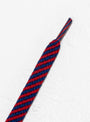 PEE-WEE Shoelaces Blue & Red Stripe At Couverture & The Garbstore By Vincent Shoelace Close up shot