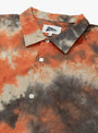 Stereo Tie Dye Shirt Brown & Orange At Couverture & The Garbstore By Pilgrim Surf + Supply Close up Shot