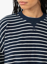 Almost Grown Sweatshirt Navy & Ecru Stripe by YMC | Couverture & The Garbstore