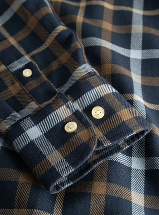 Grip Check Shirt Navy Check by foret | Couverture & The Garbstore