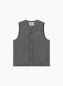 Myst Liner Vest Grey At Couverture & The Garbstore By forét Front Shot