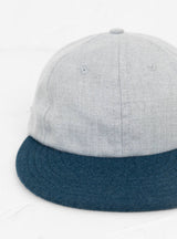 2-Tone 6 Panel Soft Visor Cap Grey & Royal Blue by Lite Year | Couverture & The Garbstore