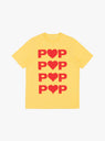 hearts t shirt yellow and red 