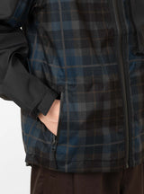 Big Pocket Hooded Jacket Black & Navy Check by Pop Trading Company | Couverture & The Garbstore