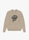 POP initials knitted crew navy 