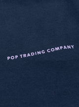 Logo T-shirt Navy & Viola by Pop Trading Company | Couverture & The Garbstore