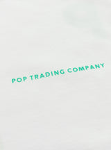 Logo T-shirt White & Green by Pop Trading Company | Couverture & The Garbstore