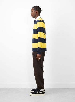 Striped Logo Rugby Polo Sweat Snapdragon by Pop Trading Company | Couverture & The Garbstore