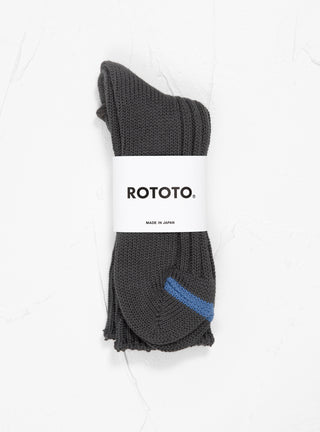 Chunky Ribbed Crew Socks Charcoal by ROTOTO | Couverture & The Garbstore