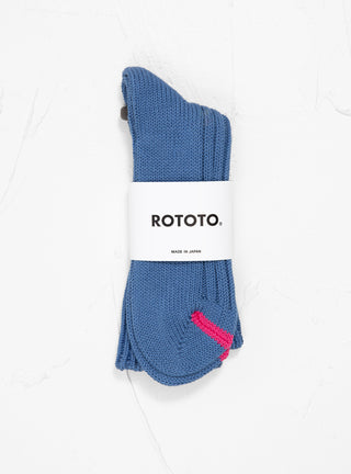 Chunky Ribbed Crew Socks Smalt Blue by ROTOTO | Couverture & The Garbstore