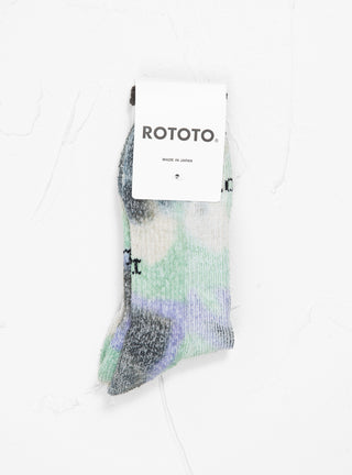 Tie Dye Pile Ankle Socks Black, Mint, and Purple by ROTOTO | Couverture & The Garbstore
