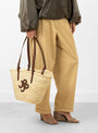 Basket Tote Croc Brown At Couverture & The Garbstore By Rejina Pyo Close up Shot