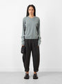 No.336 Ninety Pullover Sage At Couverture & The Garbstore By Extreme Cashmere Front Shot