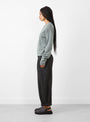 No.336 Ninety Pullover Sage At Couverture & The Garbstore By Extreme Cashmere Model Shot Side view