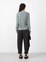 No.336 Ninety Pullover Sage At Couverture & The Garbstore By Extreme Cashmere Rear Profile
