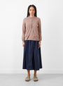 No.332 Little Bit Cardigan Clay At Couverture & The Garbstore By Extreme Cashmere Front Shot