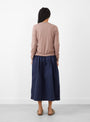 No.332 Little Bit Cardigan Clay At Couverture & The Garbstore By Extreme Cashmere Rear Profile