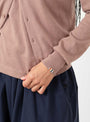 No.332 Little Bit Cardigan Clay At Couverture & The Garbstore By Extreme Cashmere Close up Shot 