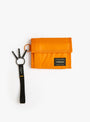 Capsule Wallet Orange PORTER YOSHIDA & CO. (front with clips) at Couverture & The Garbstore