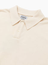 Light Wave Cotton Knit Polo Shirt Ecru by Yonetomi | Couverture & The Garbstore