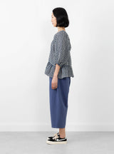 Fara Top Navy Check by Sideline | Couverture & The Garbstore