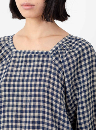 Fara Top Navy Check by Sideline | Couverture & The Garbstore