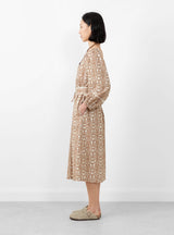 Rita Dress Brown Print by Sideline | Couverture & The Garbstore