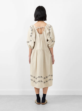 Heather Dress Oat Embroidered by Sideline | Couverture & The Garbstore