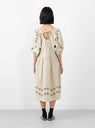 Heather Dress Oat Embroidered