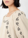 Heather Dress Oat Embroidered